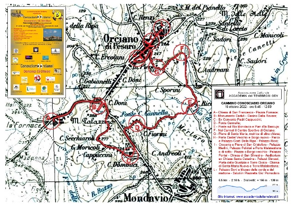 Percorso Conosciamo Orciano - Camminata Solidale 16/10/2022