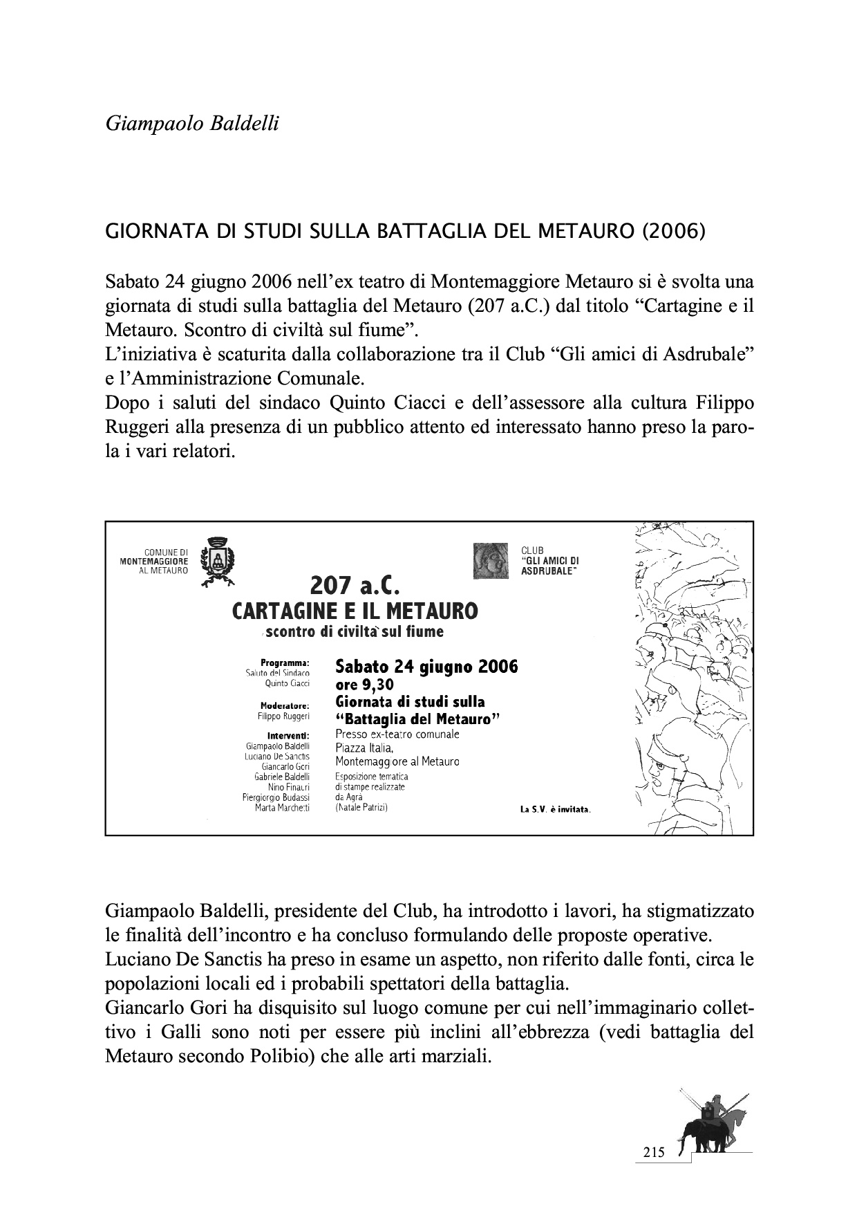 La Battaglia del Metauro p.215