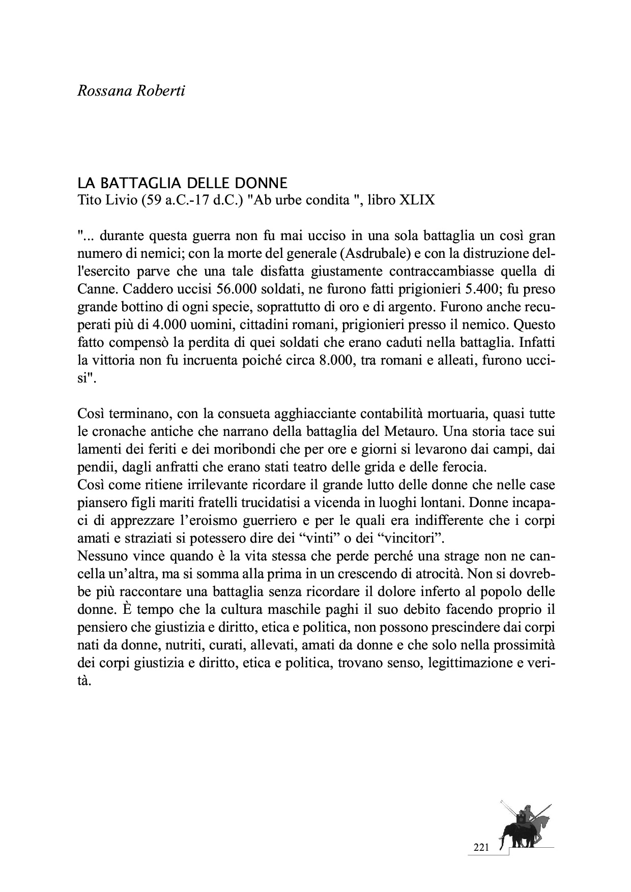 La Battaglia del Metauro p.221