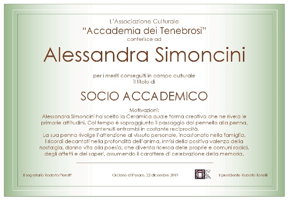 Socio Accademico Alessandra Simoncini