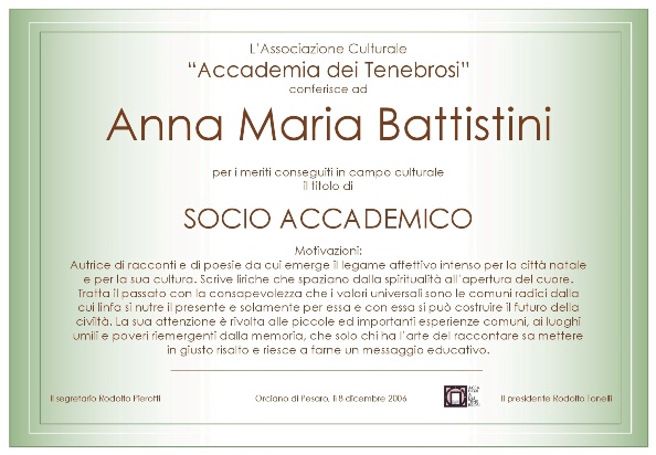 Socio Accademico Anna Maria Battistini