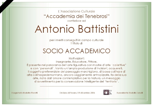 Socio Accademico Antonio Battistini