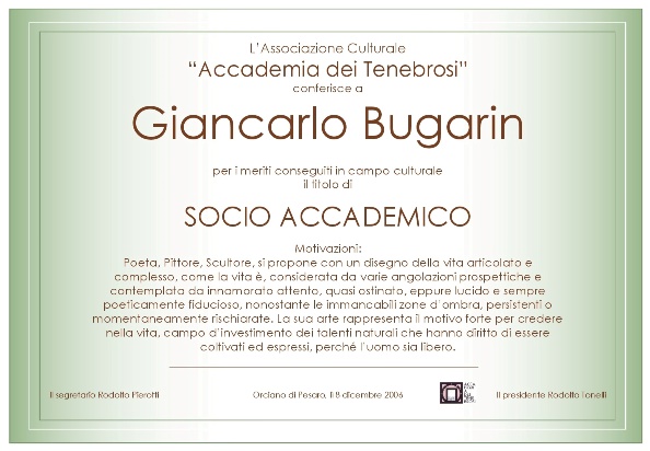 Socio Accademico Giancarlo Bugarin