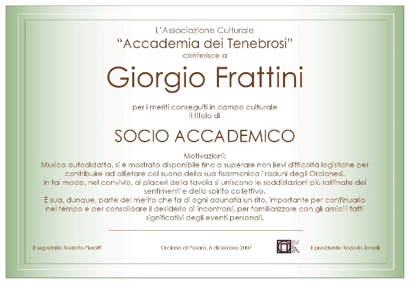 Socio Accademico Giorgio Frattini