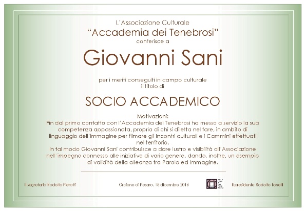 Socio Accademico Giovanni Sani