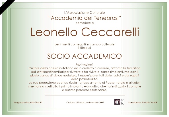 Socio Accademico Leonello Ceccarelli