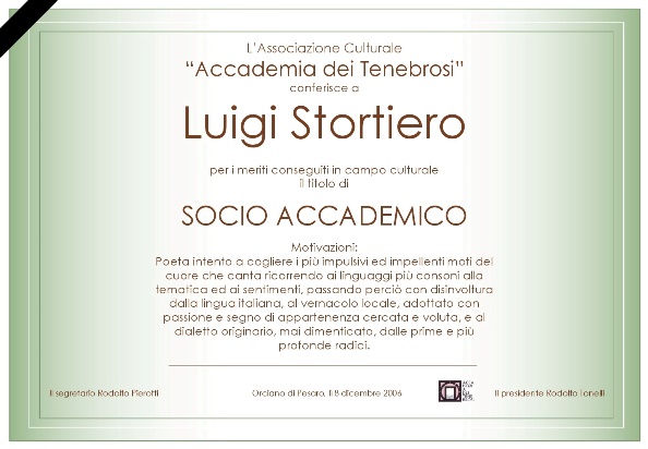 Socio Accademico Luigi Stortiero