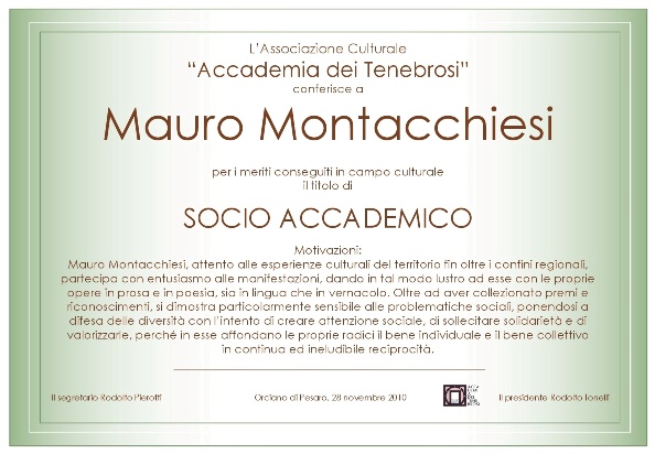 Socio Accademico Mauro Montacchiesi