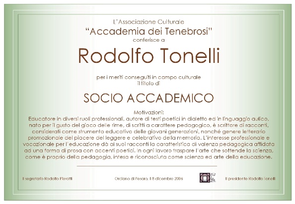 Socio Accademico Rodolfo Tonelli